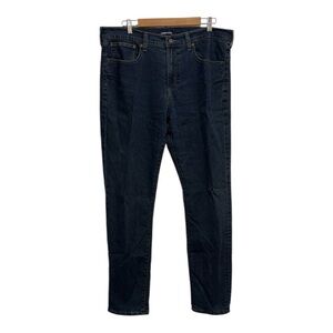 Lands’ End Men’s Flannel Lined Jeans Blue Straight Leg Winter Pants Size 36/32